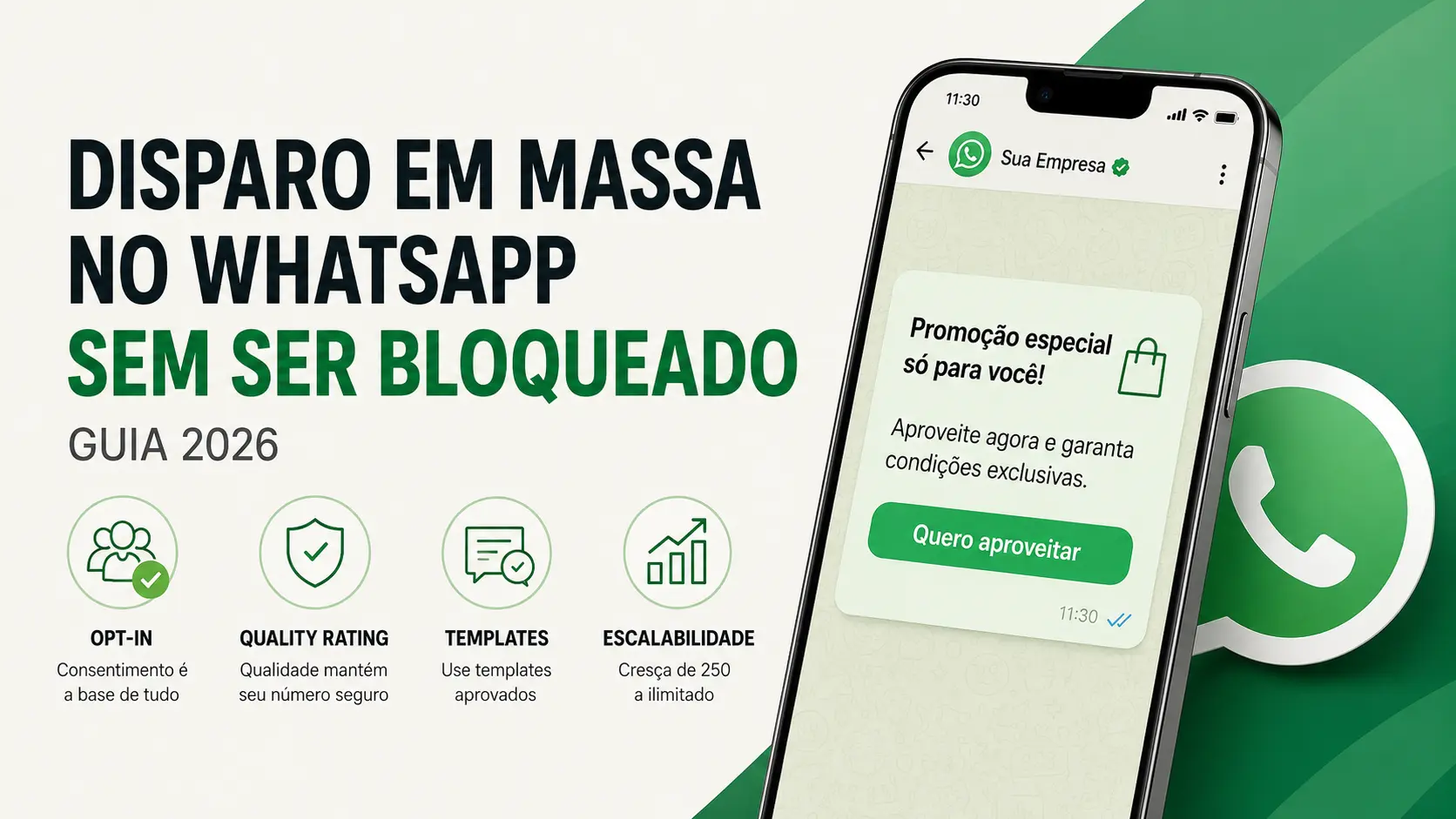 Disparo em massa no WhatsApp sem ser bloqueado: guia 2026